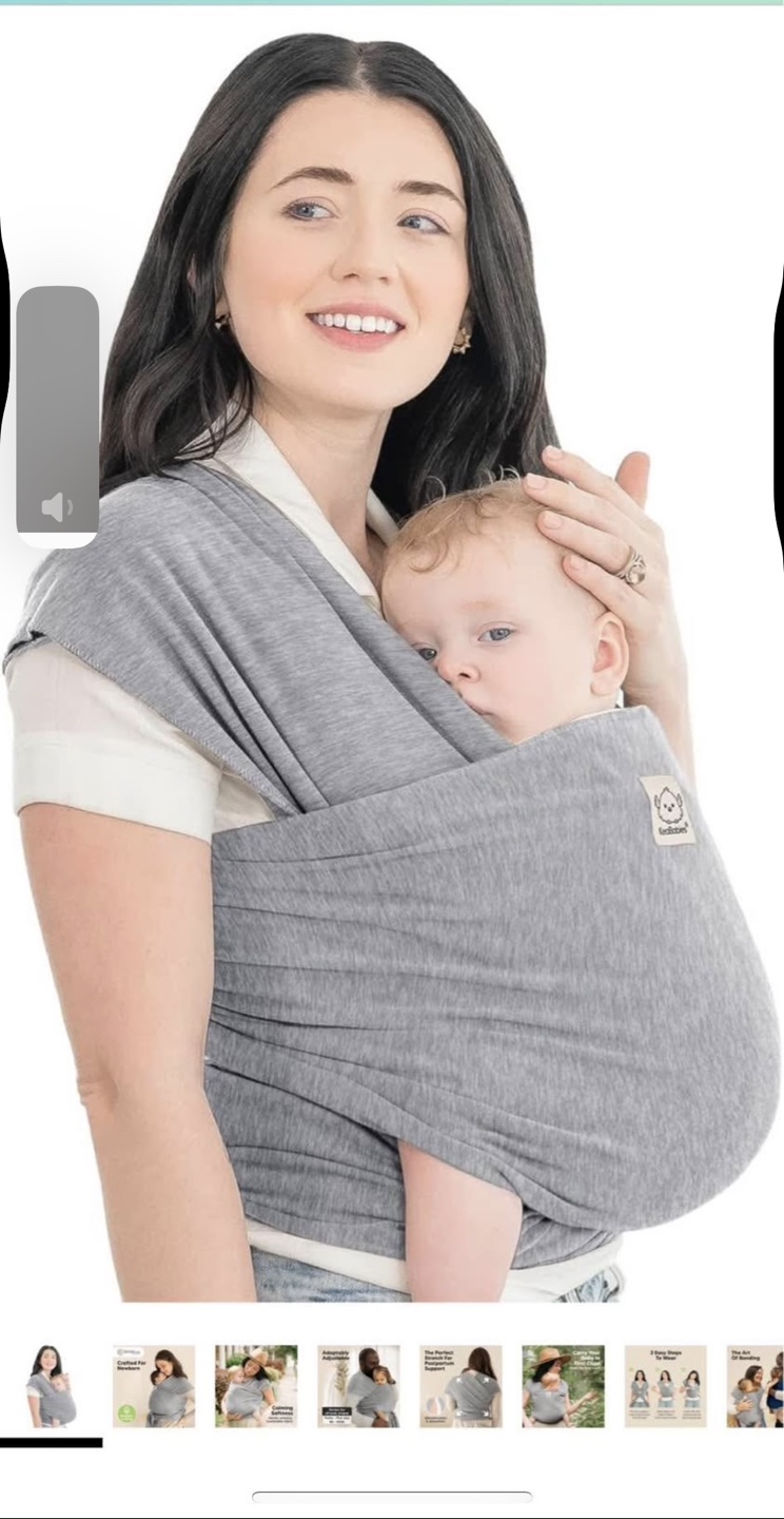 Little Unicorn Baby Wrap - Grey