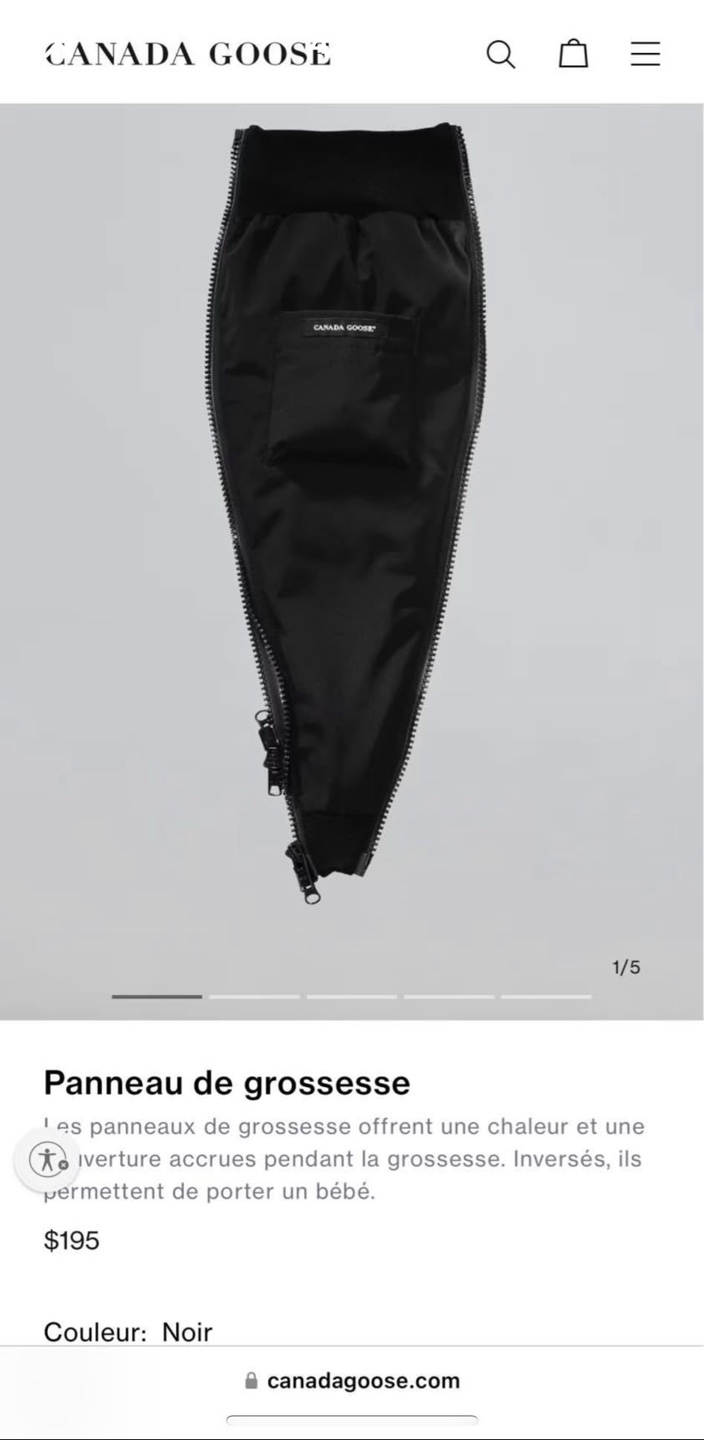 Canada Goose Maternity Panel - Black - Size Small - photo 3