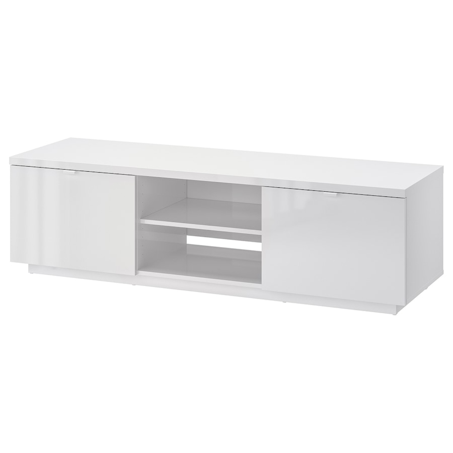 Ikea White TV Stand with Drawers and Shelves piano gloss finish - photo 5