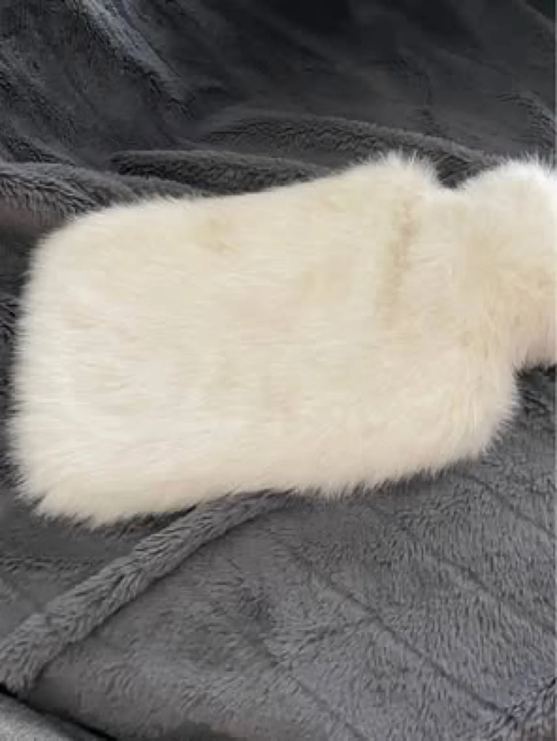 Faux fur covered water bottle thumbnail