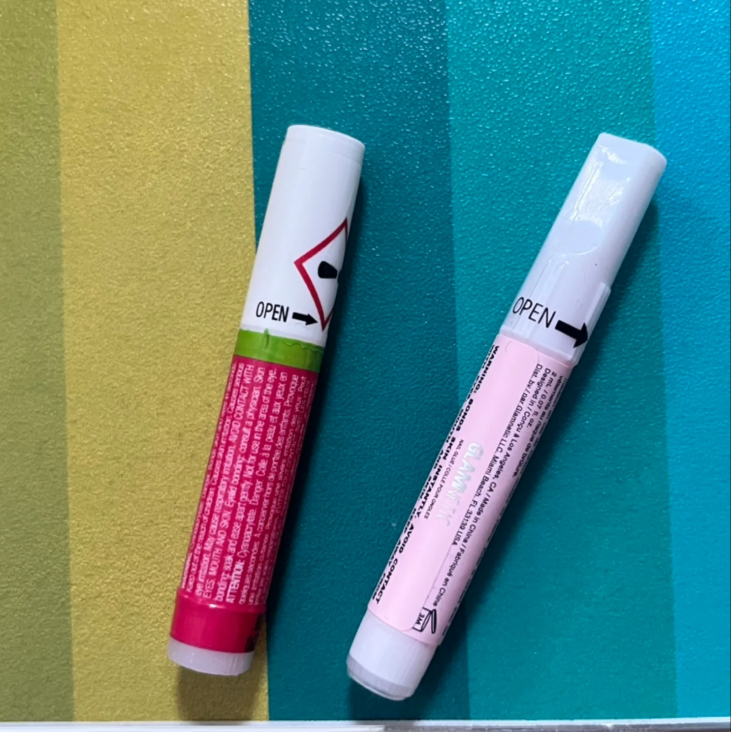 UV LED gel nail lamp with clear press on nails and glue image indicator(4)