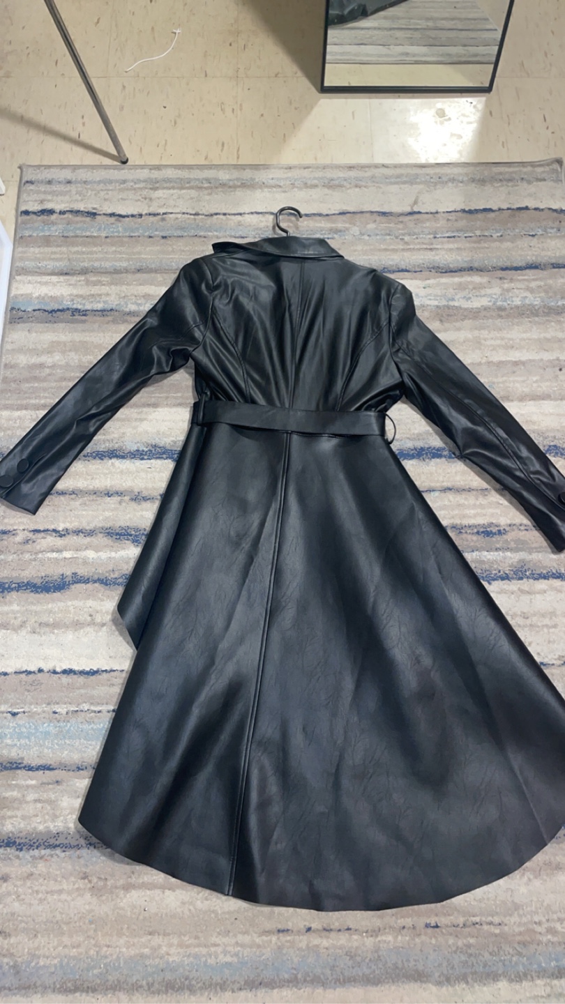 Black Faux Leather Asymmetrical Jacket - photo 2