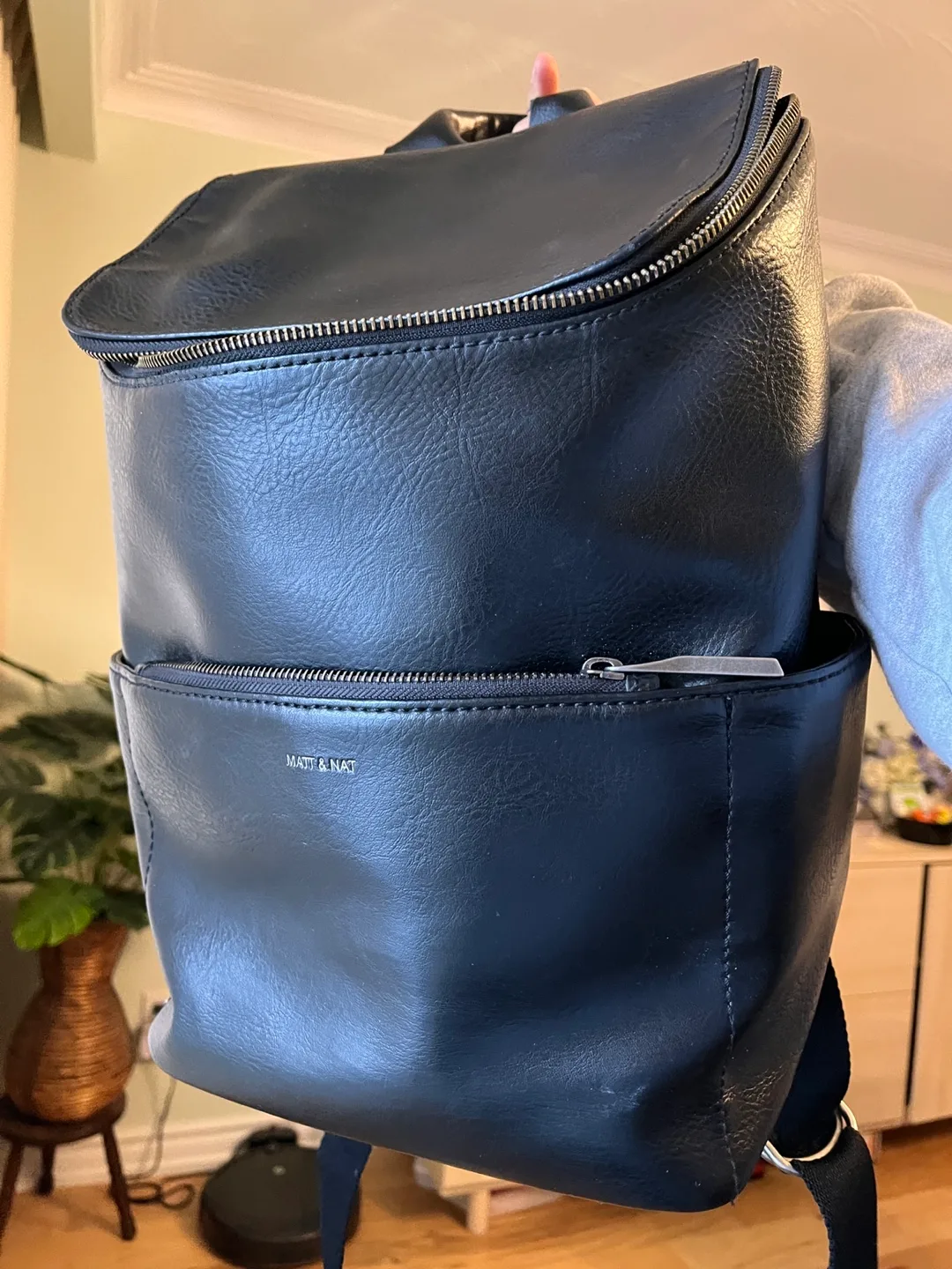 Matt & Nat Black Vegan Leather Backpack thumbnail