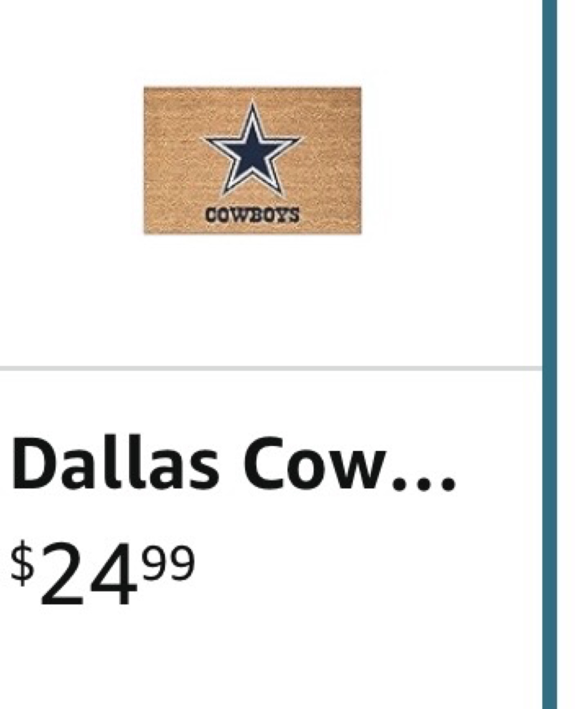 Dallas Cowboys Coir Doormat - photo 2