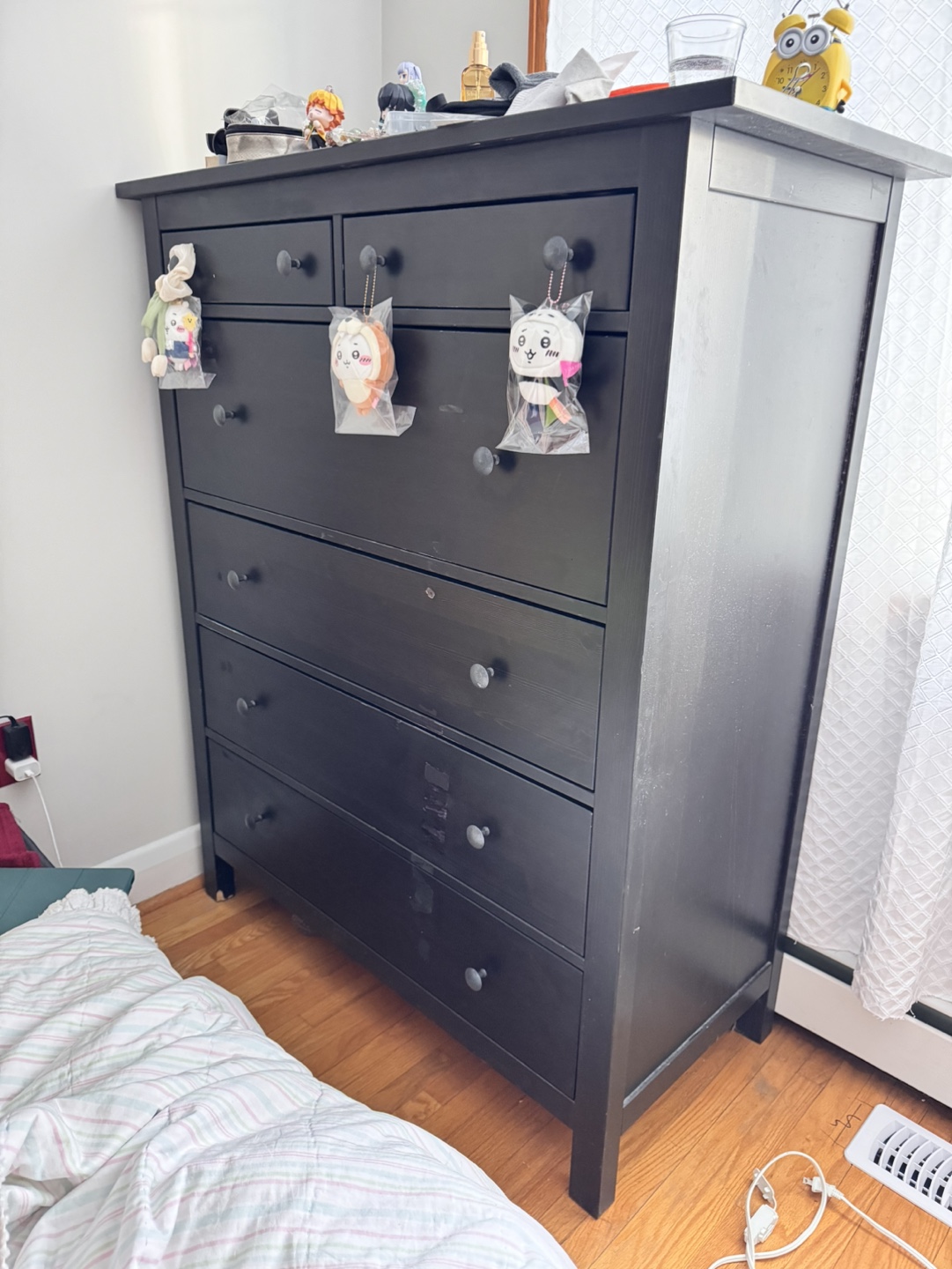 IKEA MALM 6-Drawer Dresser - Black-Brown