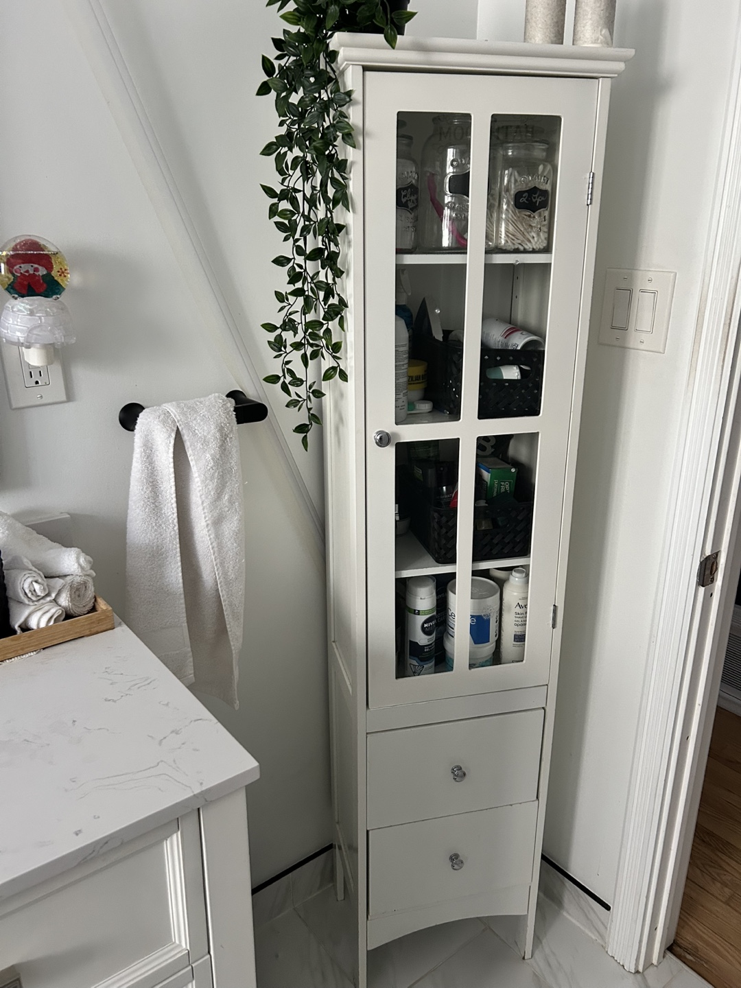 White Bathroom Storage Cabinet