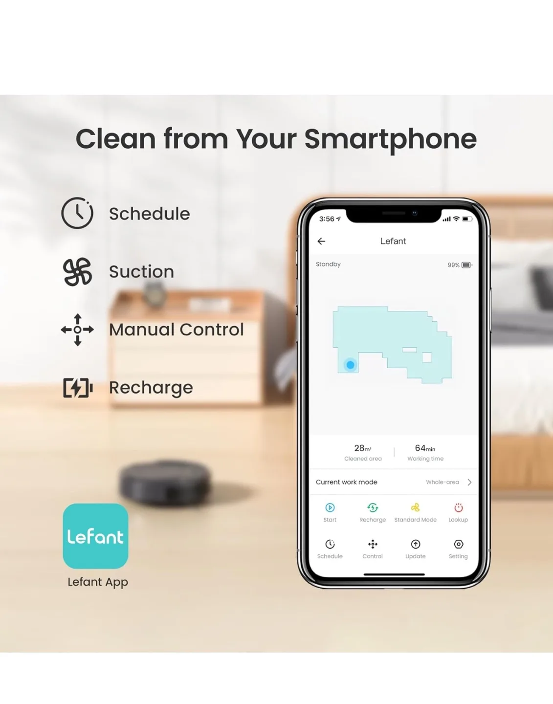 Lefant M210P Smart Robot Vacuum Cleaner image indicator(3)