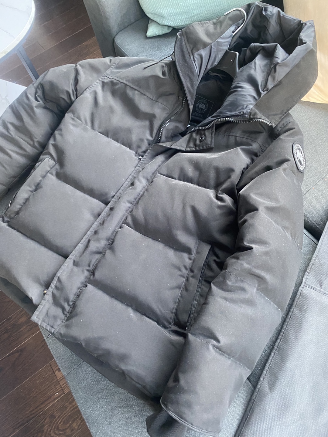 Canada Goose Black Down Jacket with Garment Bag
