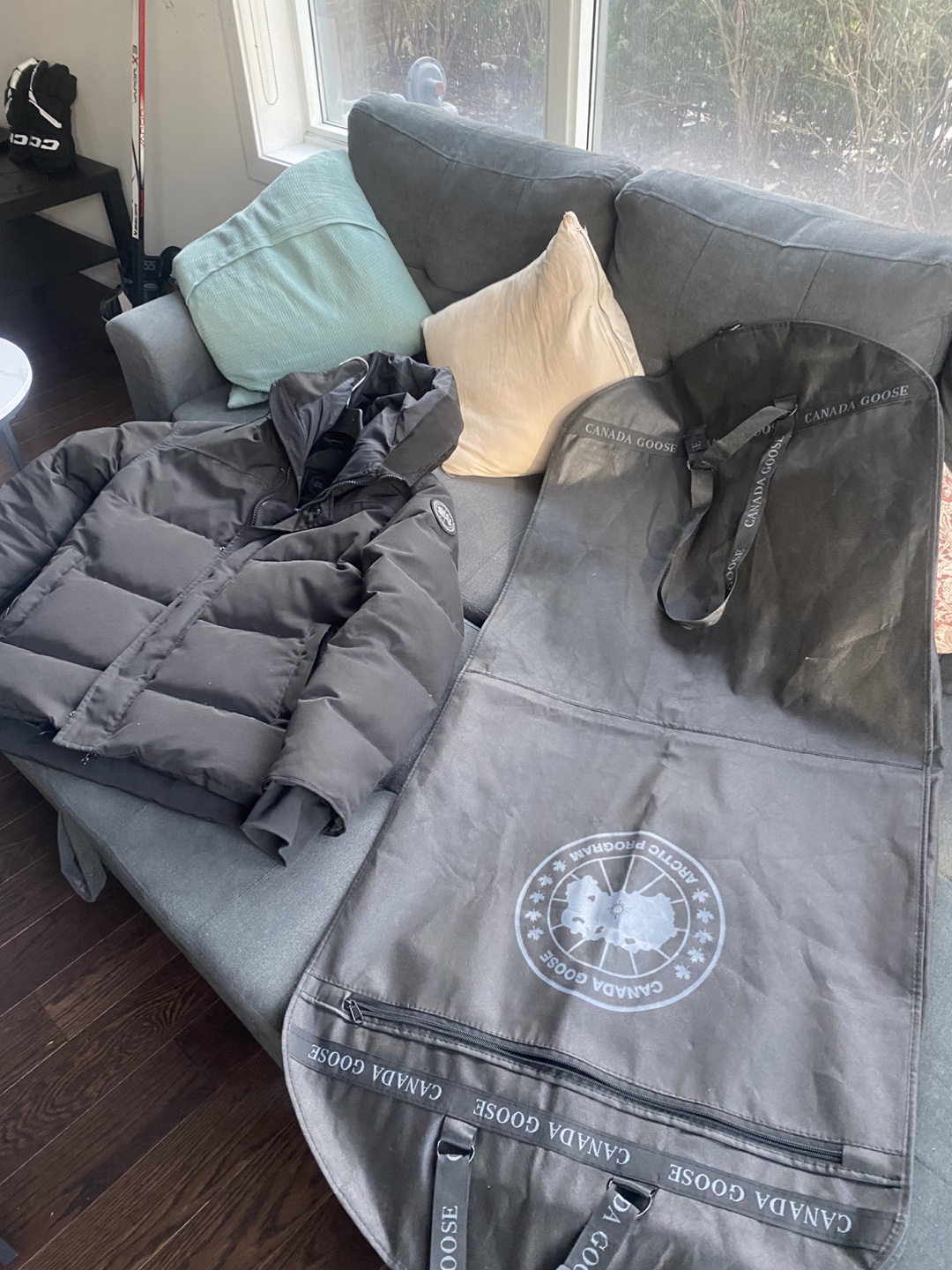 Canada Goose Black Down Jacket with Garment Bag - photo 2