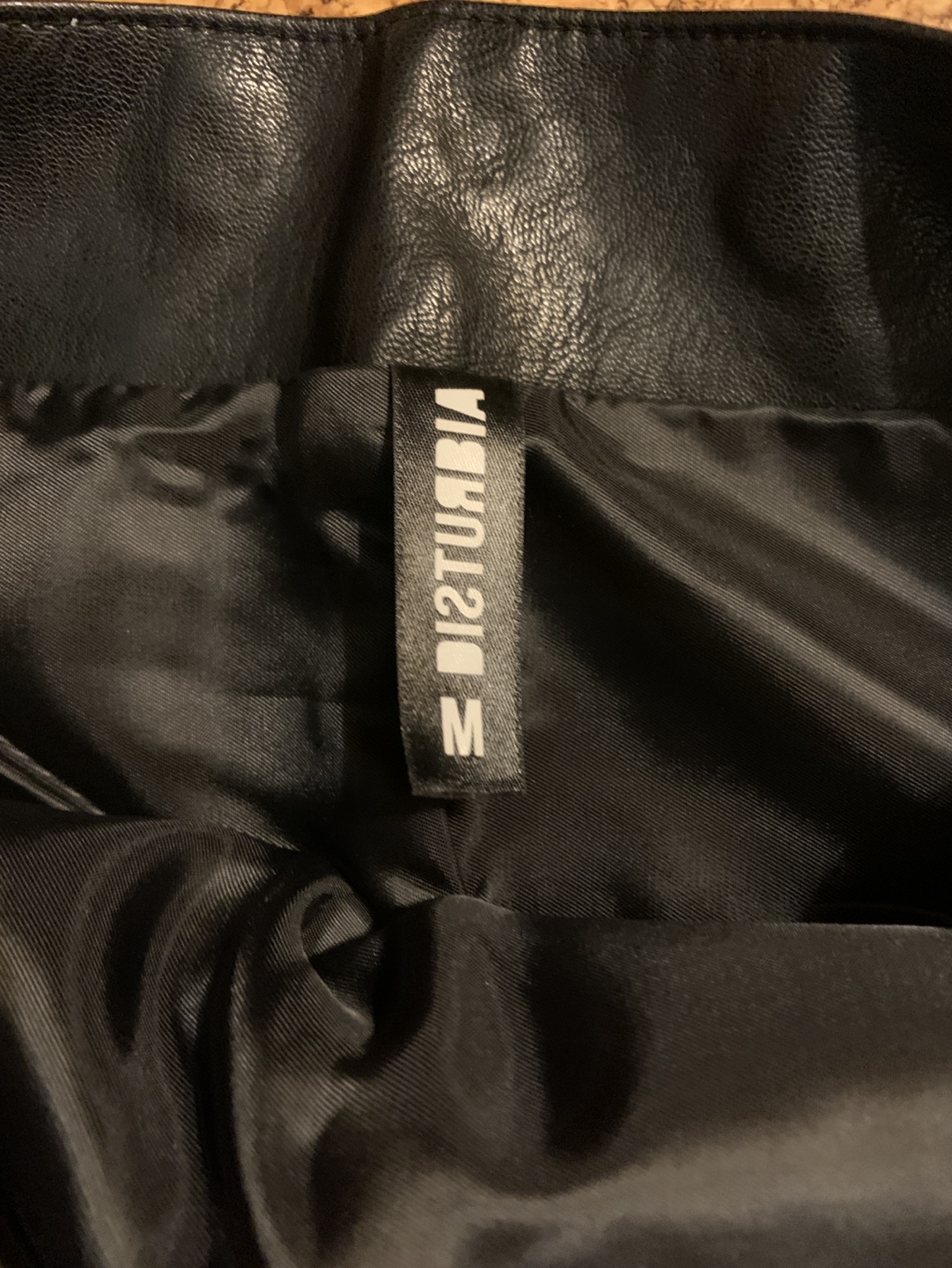 Disturbia Black Leather-Look Mini Dress with Eyelet Detail - photo 3