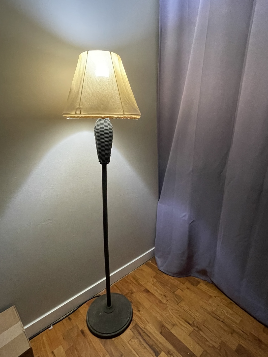 Vintage Floor Lamp with Beige Shade - photo 2