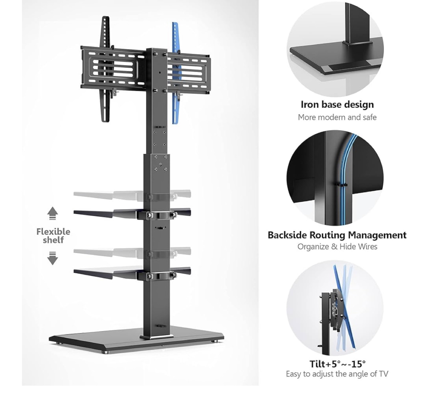 FITUEYES TV Stand for 32-75 inch TVs