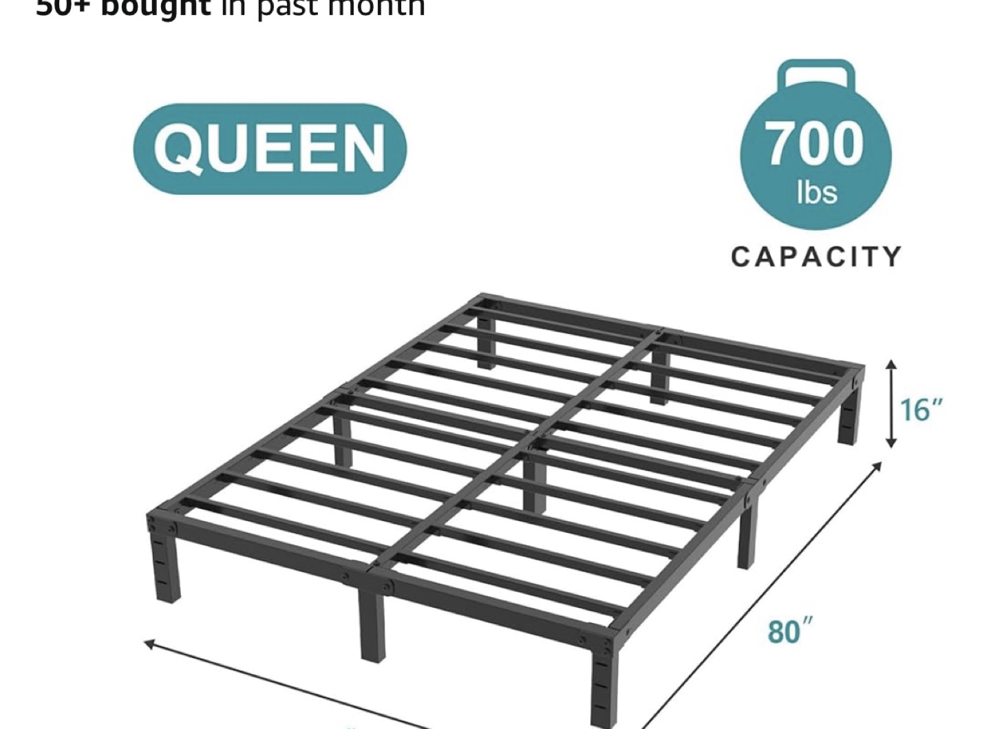 Queen Metal Bed Frame - New in Box