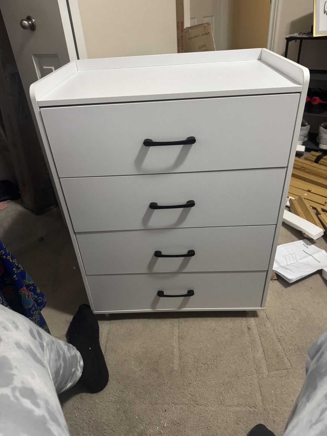 White 4-Drawer Chest of Drawers