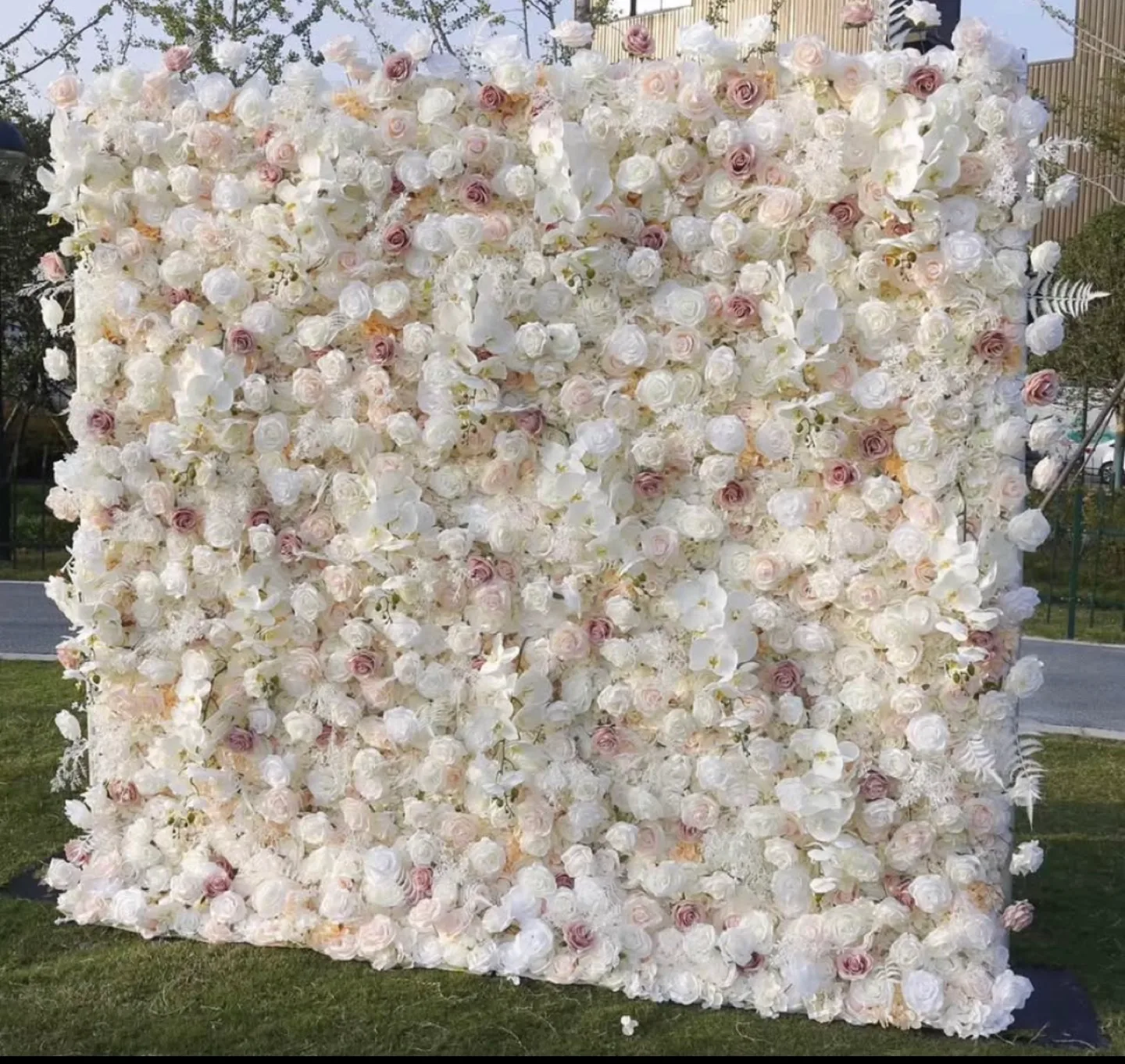 Artificial Flower Wall Backdrop - Wedding Decor thumbnail