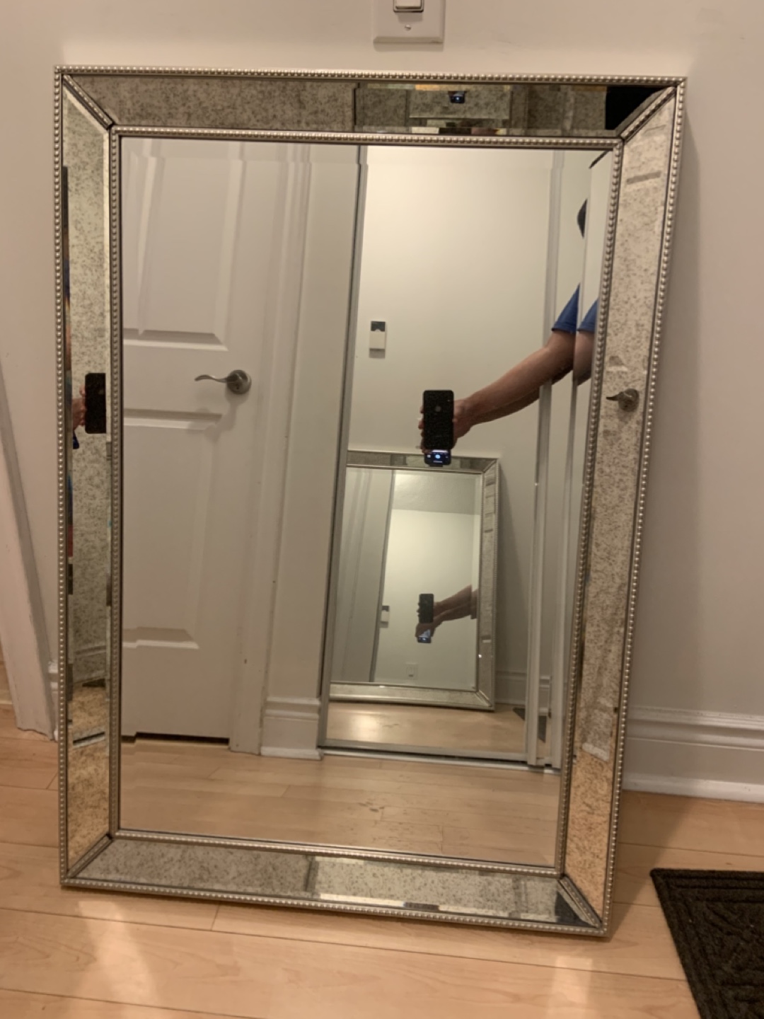 Elegant Beaded Frame Wall Mirror