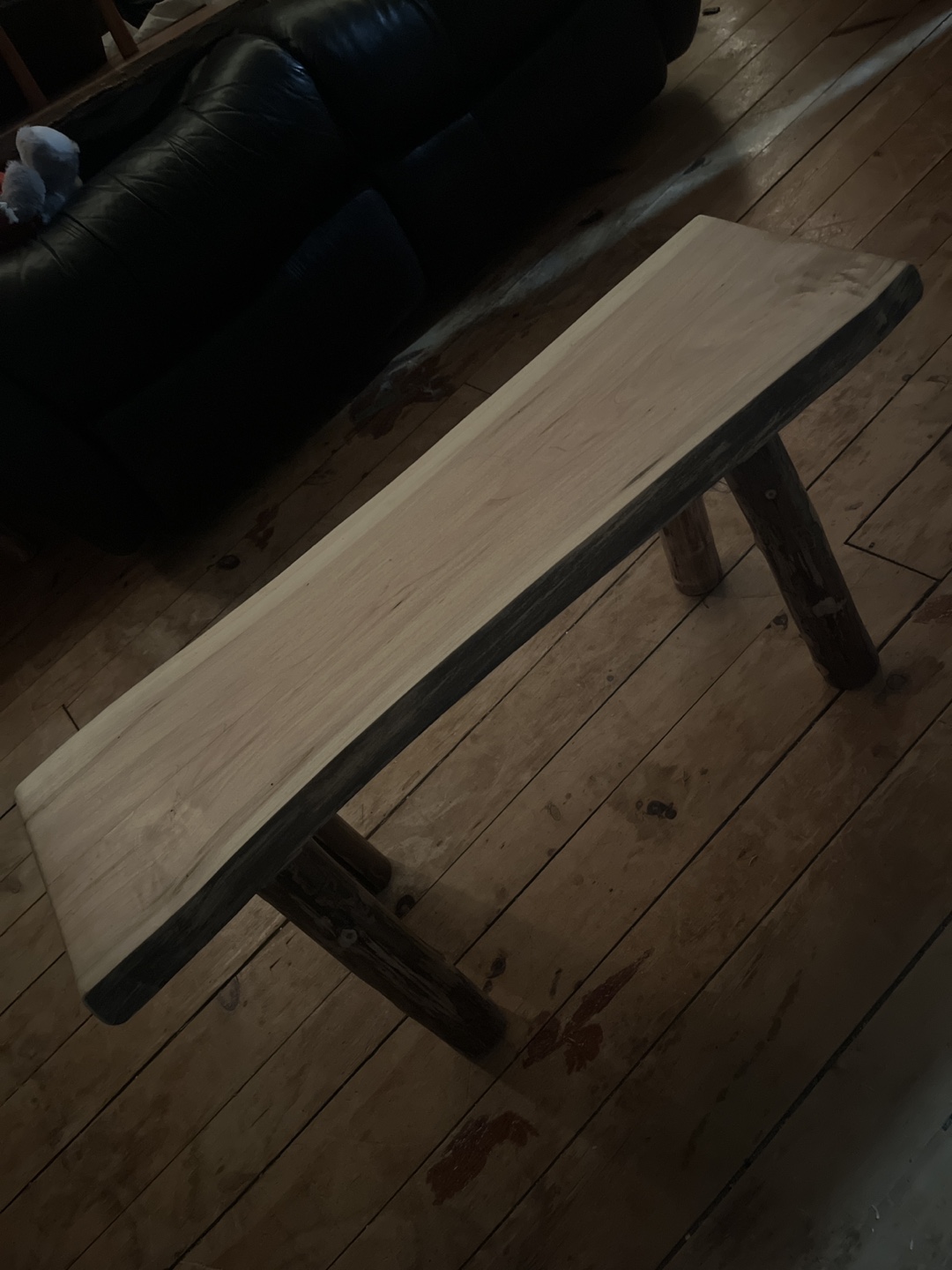 Live Edge Wood Bench