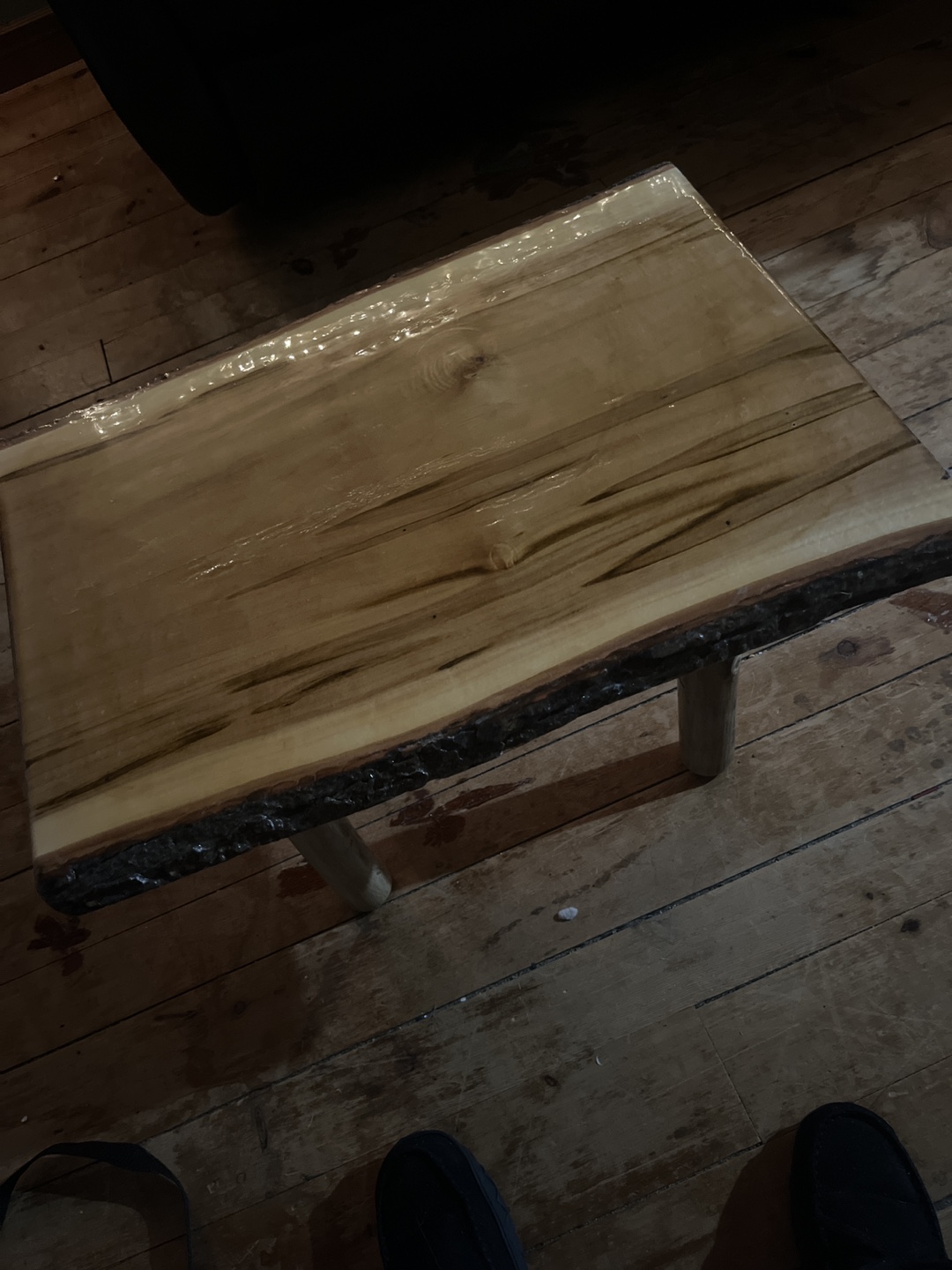 Rustic Live Edge Wooden Side Table