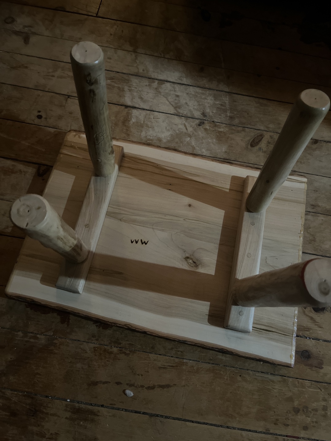 Rustic Live Edge Wooden Side Table - photo 2