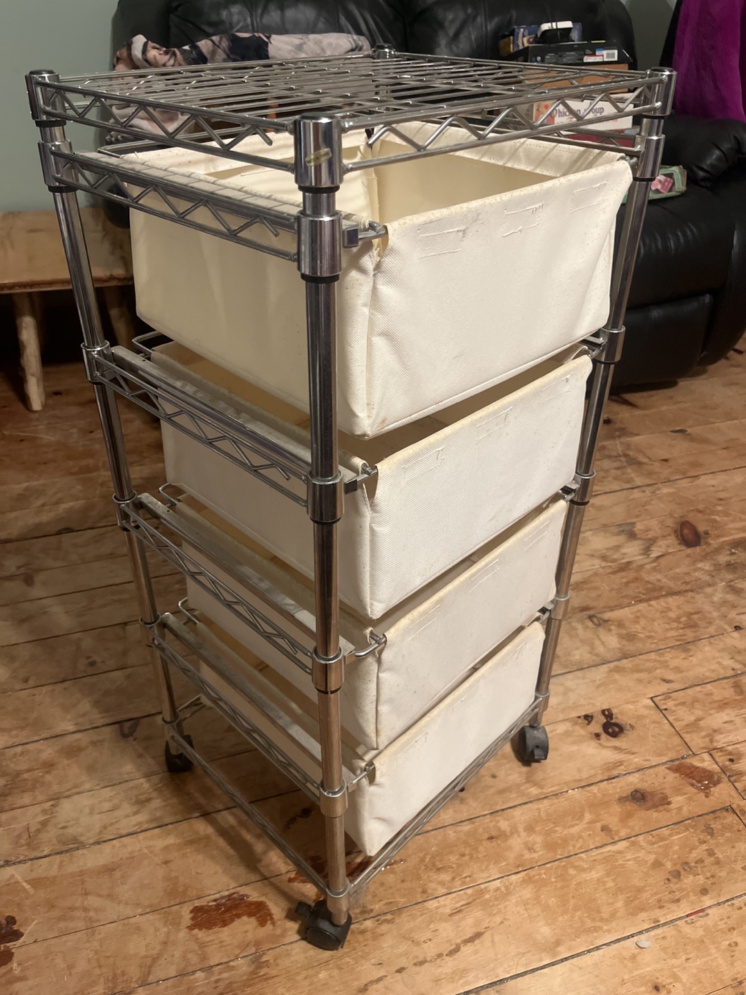 Rolling Storage Cart with Fabric Drawers - photo 2