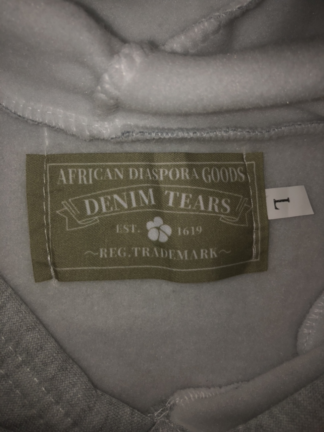 Grey Denim Tear Hoodie - photo 2