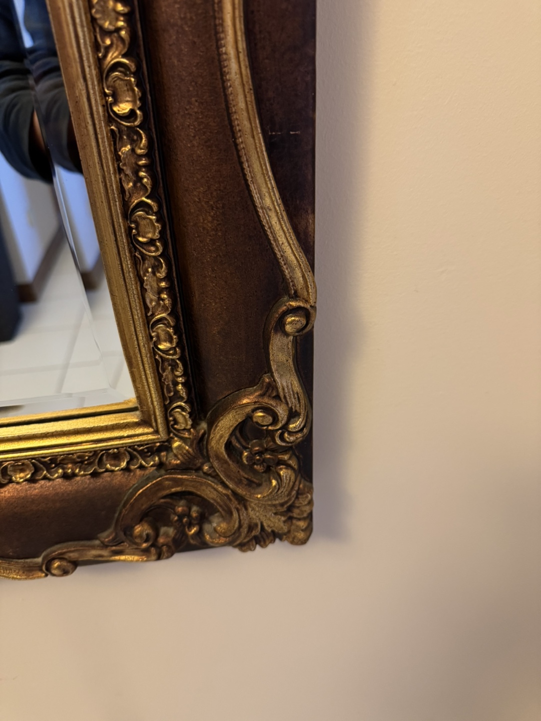 Ornate Gold and Brown Framed Mirror - photo 2
