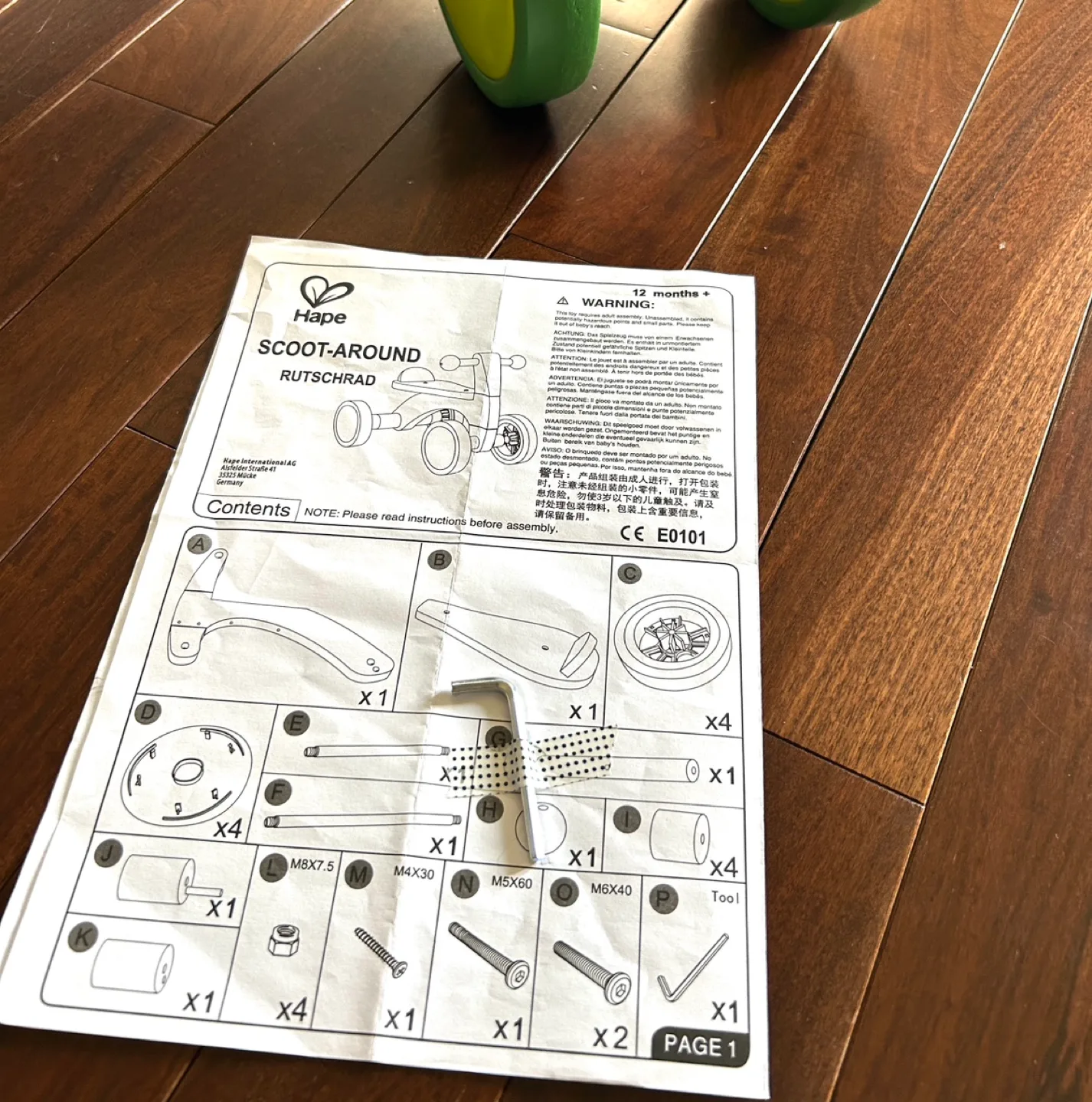 Hape wooden indoor scooter tricycle toy image indicator(3)