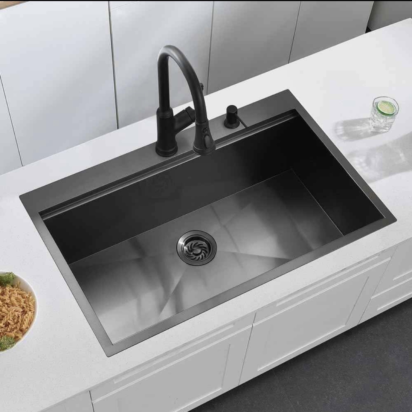 Black Nano Kitchen Sink with Accessories - photo 3