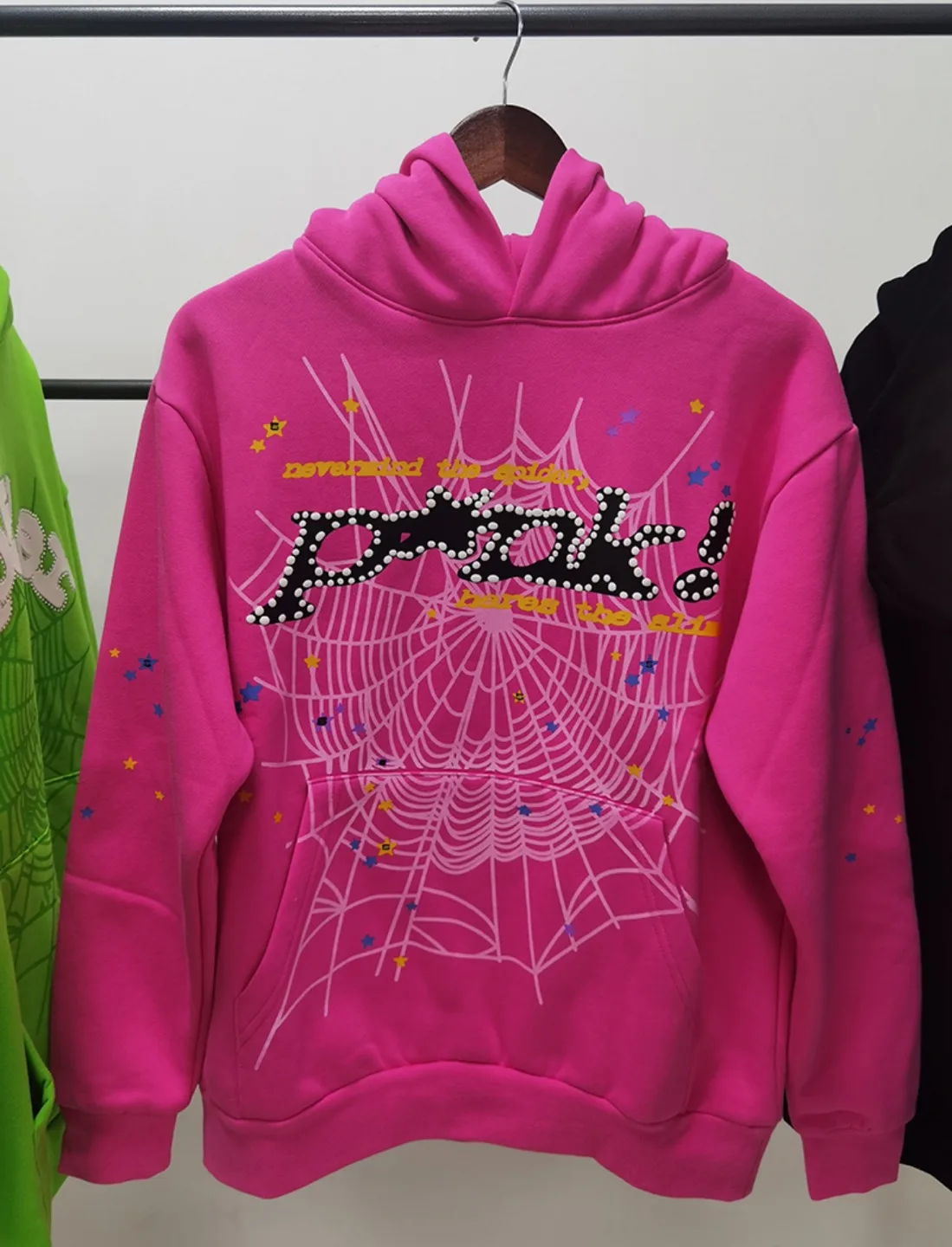 Sp5der hoodies medium and large brand new image indicator(10)