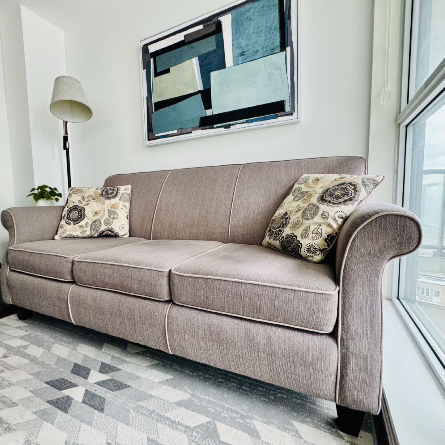 Leon’s Sofa (Taupe Colour) + 2 Cushions - photo 2