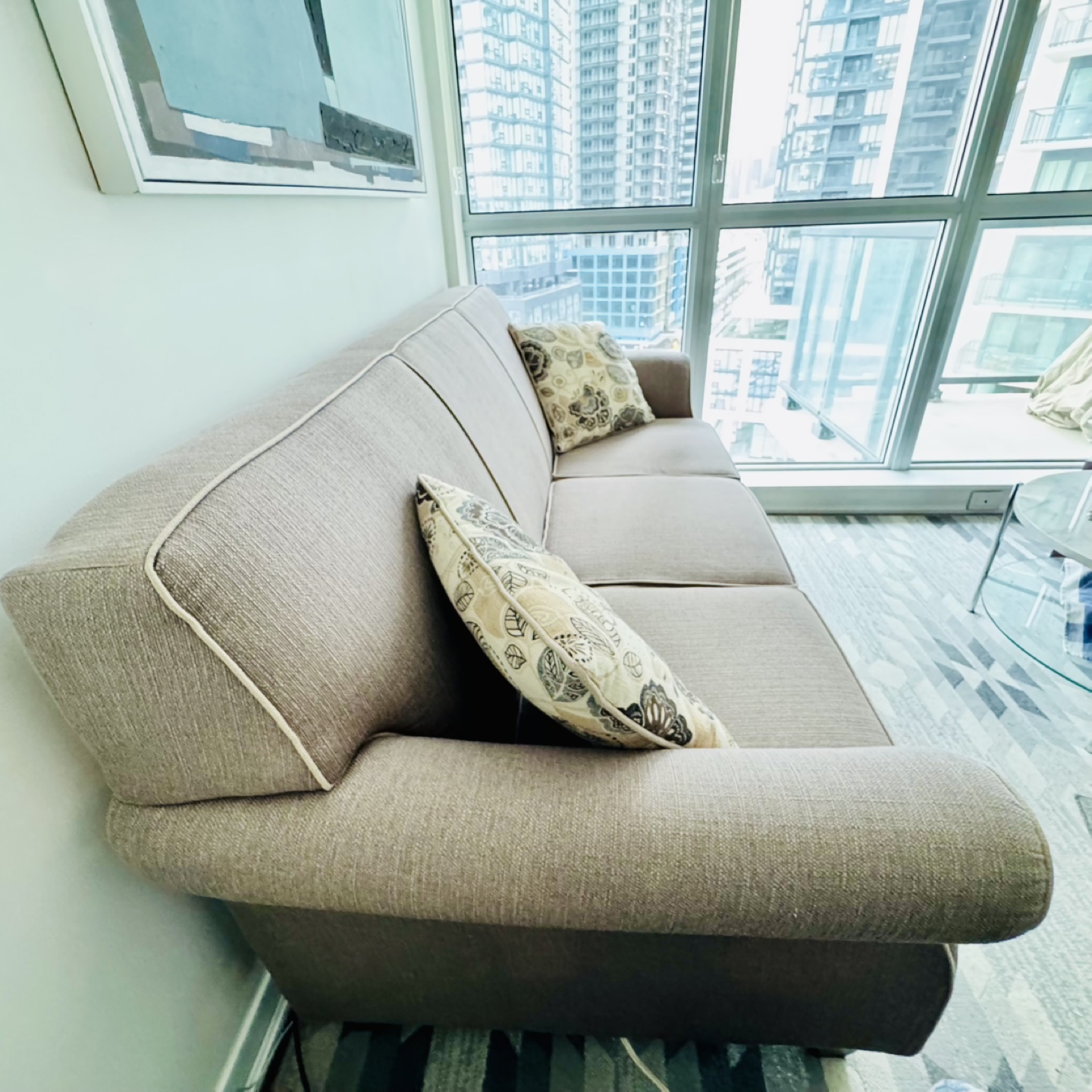 Leon’s Sofa (Taupe Colour) + 2 Cushions - photo 4