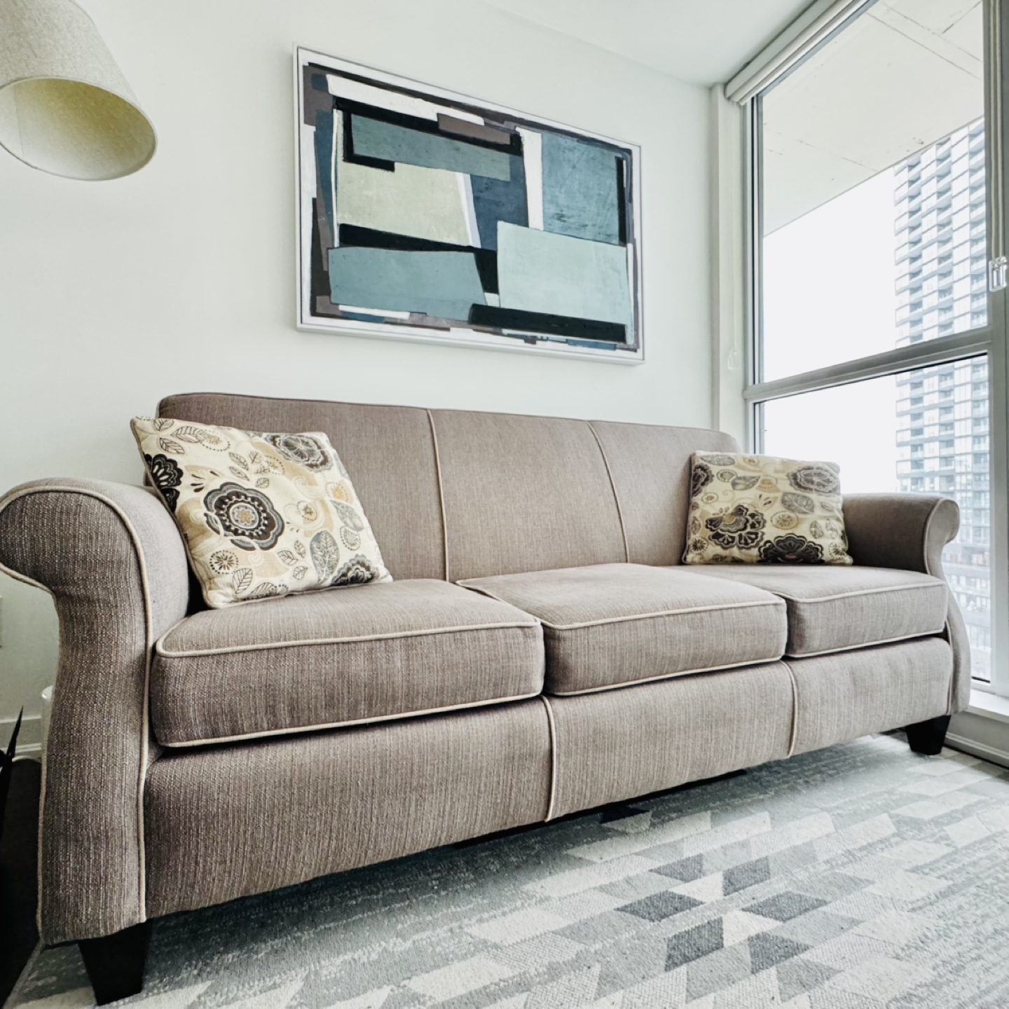 Leon’s Sofa (Taupe Colour) + 2 Cushions - photo 3