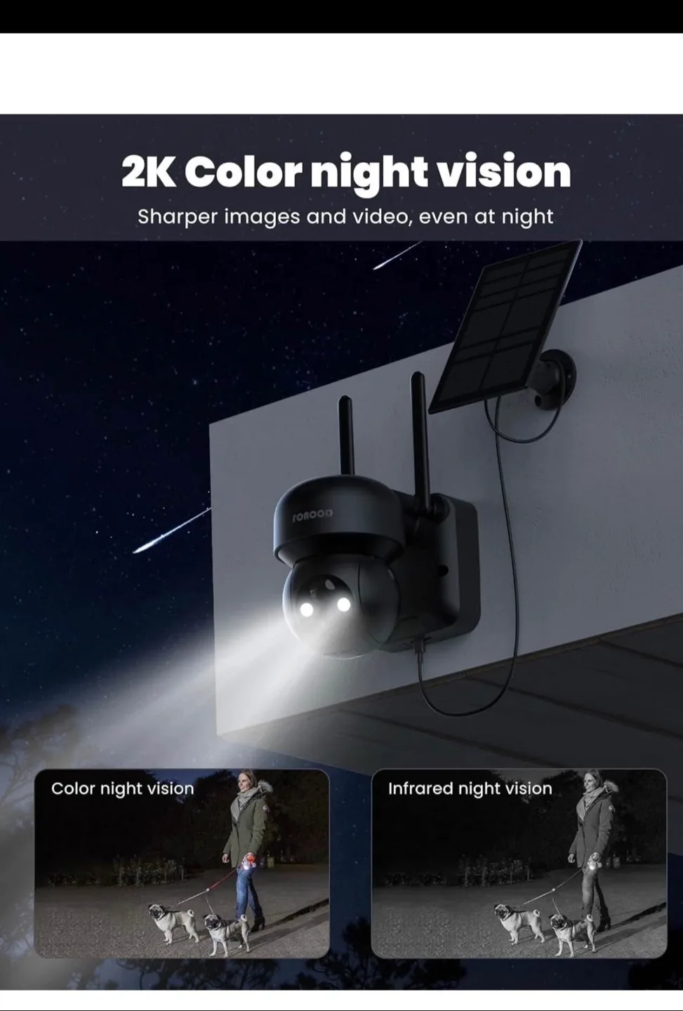 Wireless Solar Security Cameras - Two Pack image indicator(3)
