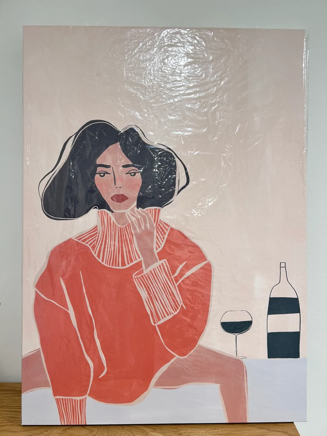 Stylish Wall Art Print - Woman with Wine thumbnail