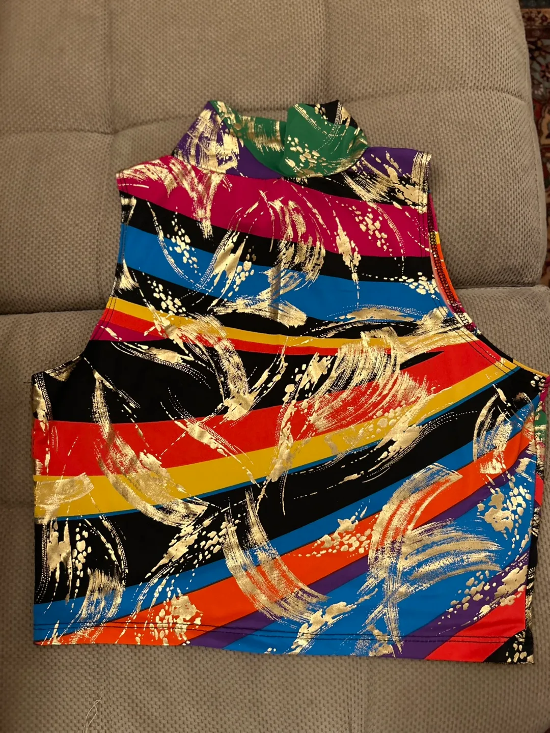 Cleo Womens 2X Mock Neck Sleeveless  Crop Top #freecycle image indicator(2)