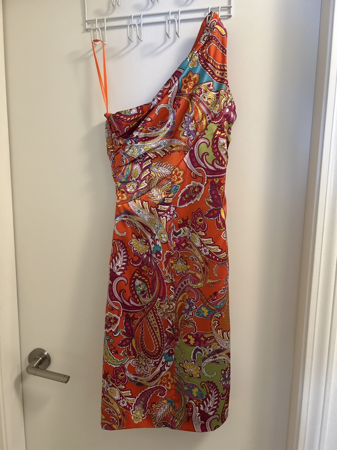 Lauren Ralph Lauren One-Shoulder Paisley Dress