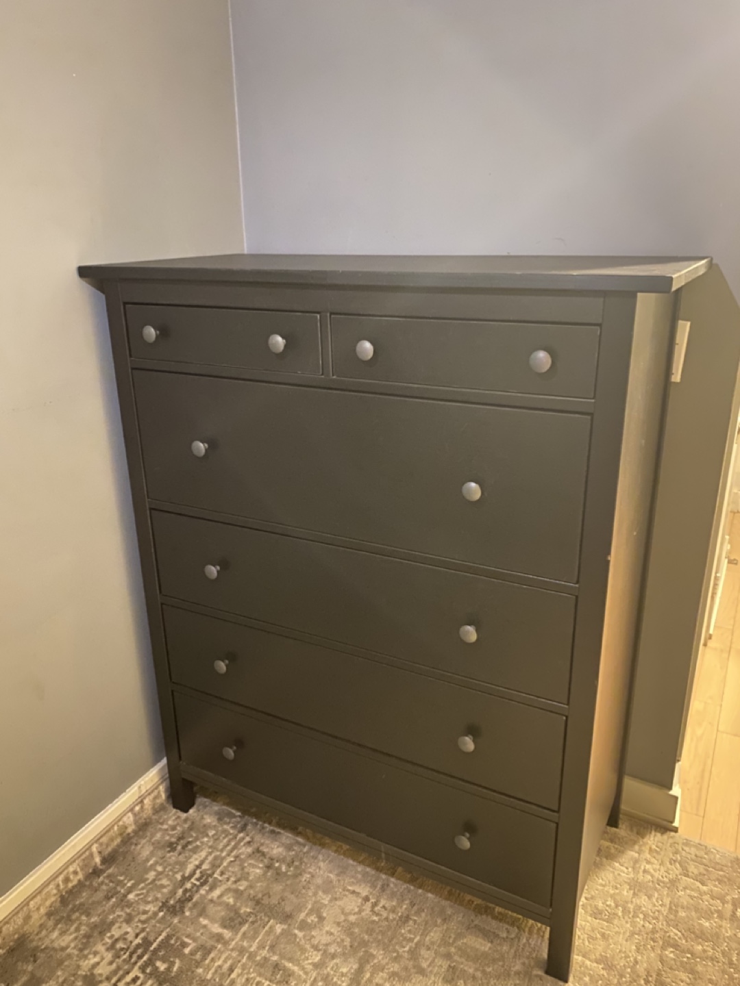 ikea hemnes 6 drawer dresser black brown Ikea Hemnes 6 Drawer Dresser, Black-Brown - furniture - by owner - sale