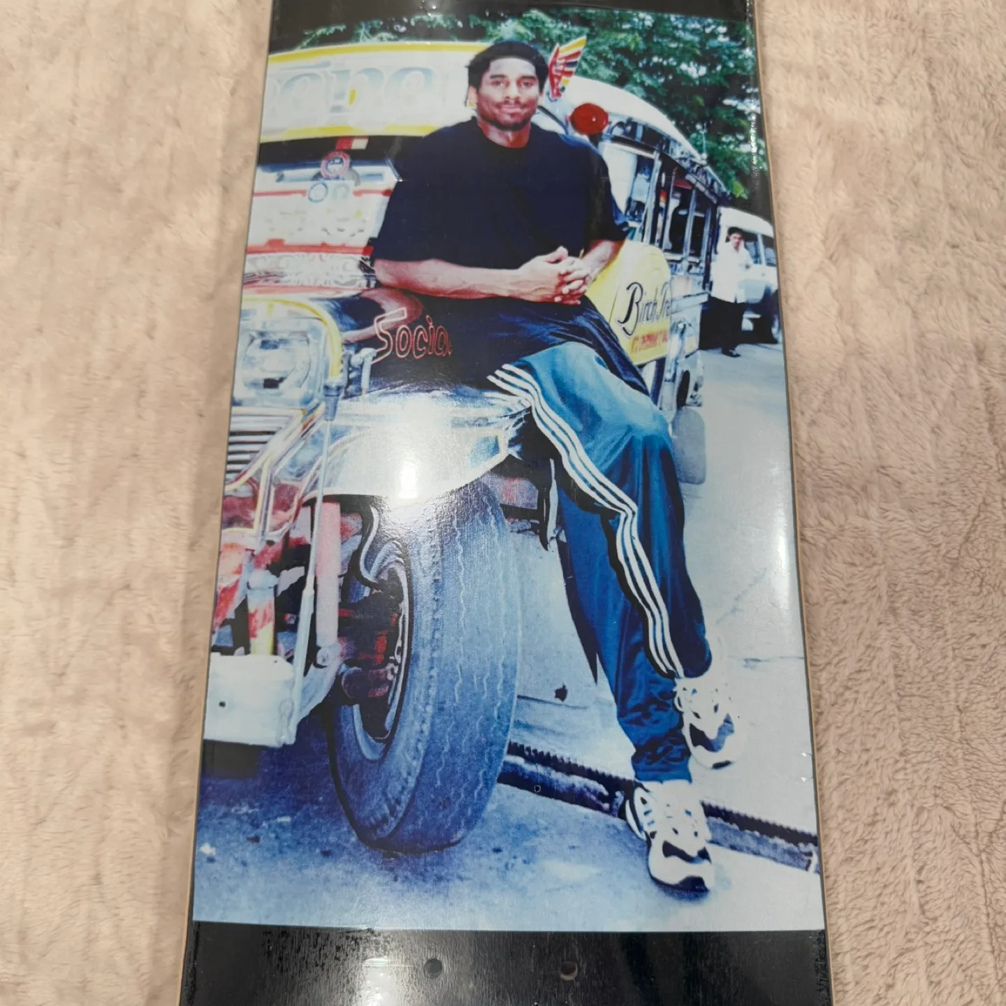 Kobe Bryant Manila Man Jeepney Skateboard Deck 1998 Lakers Blk image indicator(3)
