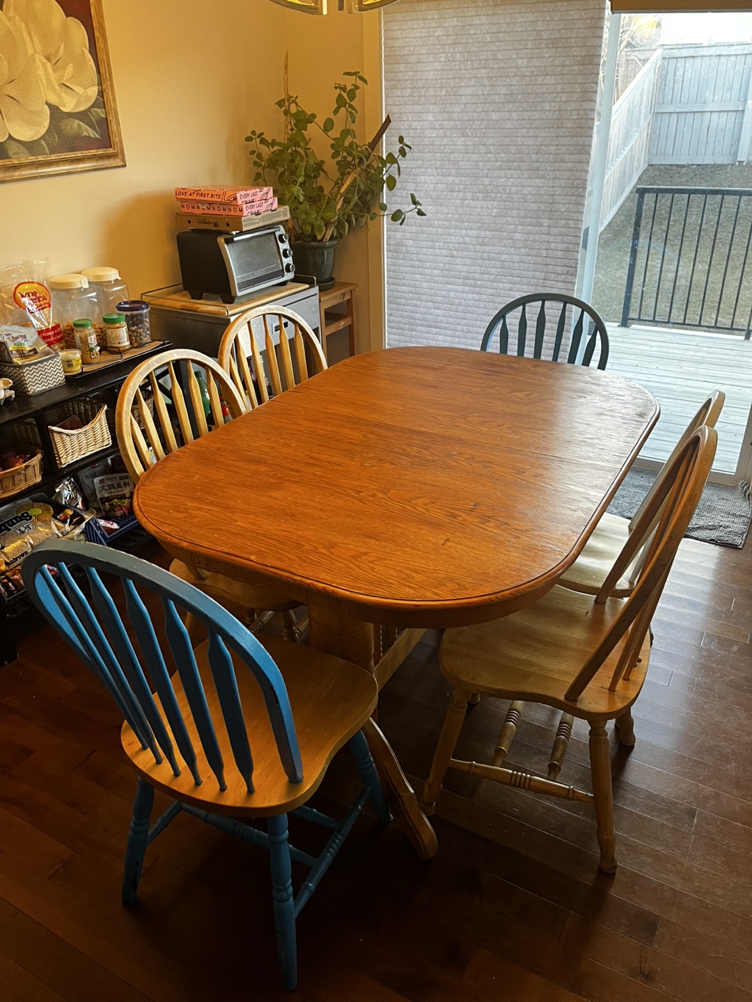 Wooden Oval Dining Table (Chairs not included)