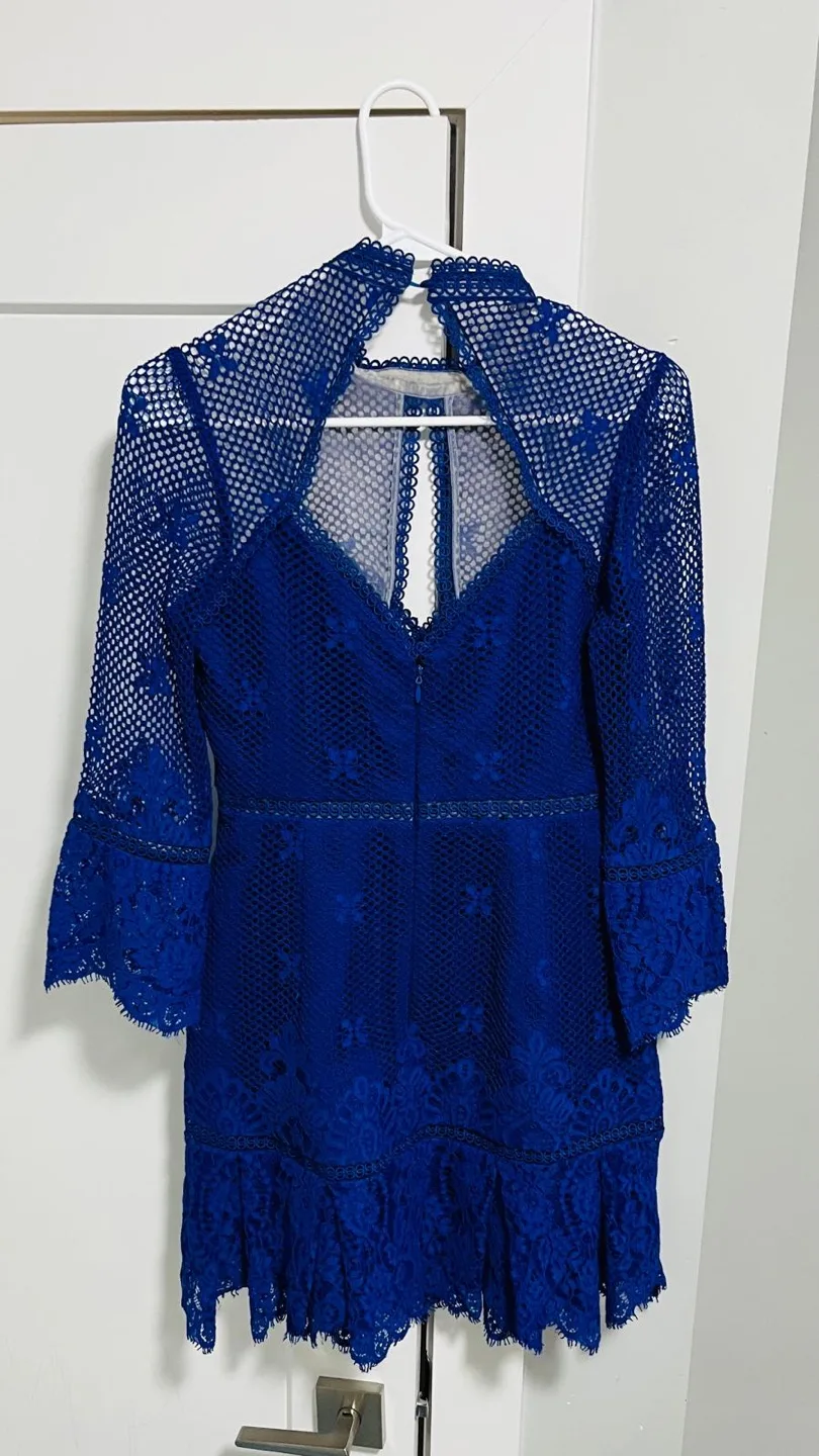 Ever New Melbourne Blue Lace Mini Dress Size 4 image indicator(2)