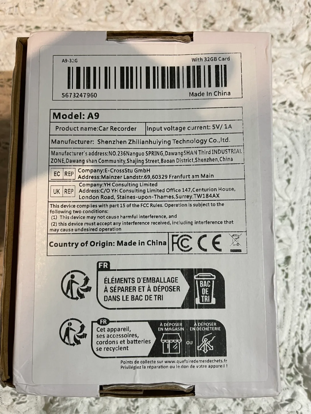 A9 Car DVR Dash Cam with 32GB Card image indicator(3)