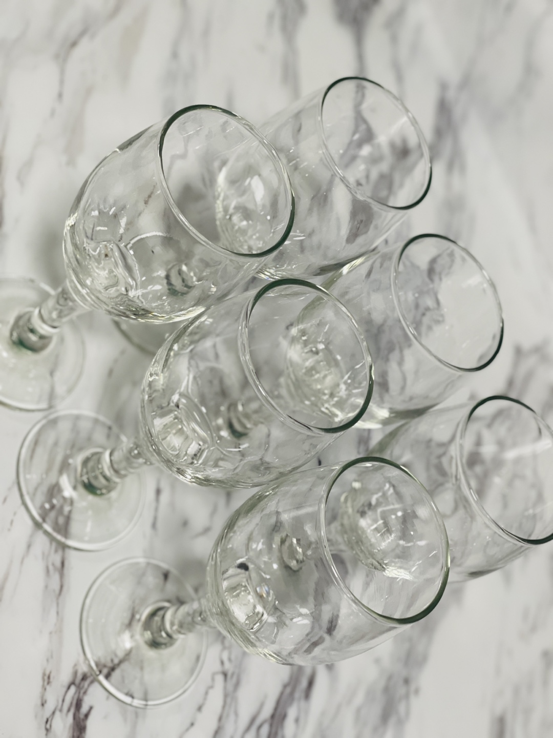 Set of Six Clear Glasses and tray  #freecycle