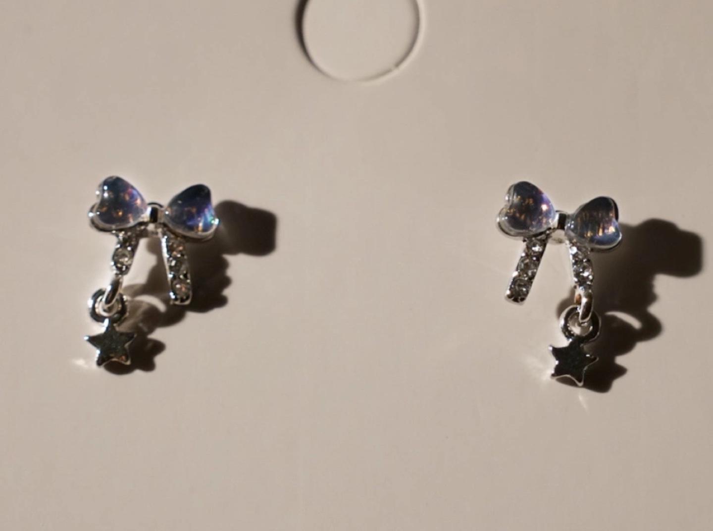 Cute Bow and Star Earrings (925 silver)