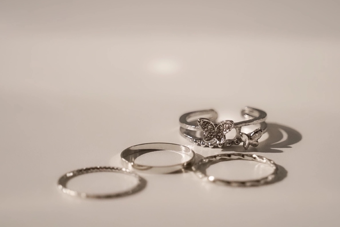 Silver Ring Set - Butterfly (925 silver)