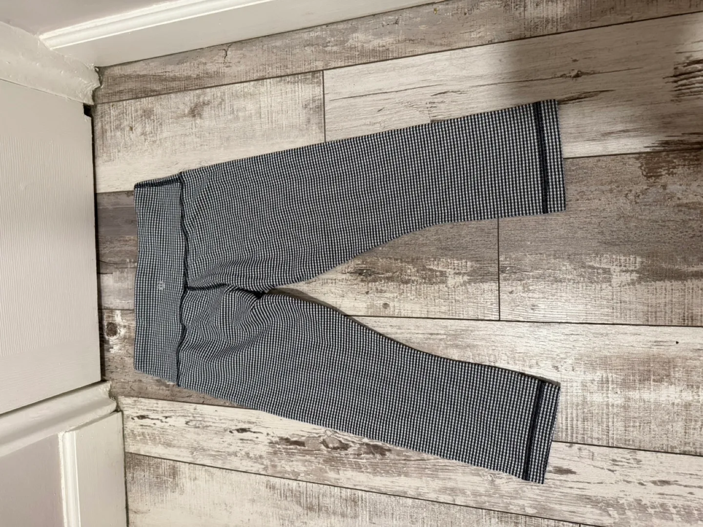 Lululemon Black and White Gingham Crop Leggings image indicator(2)