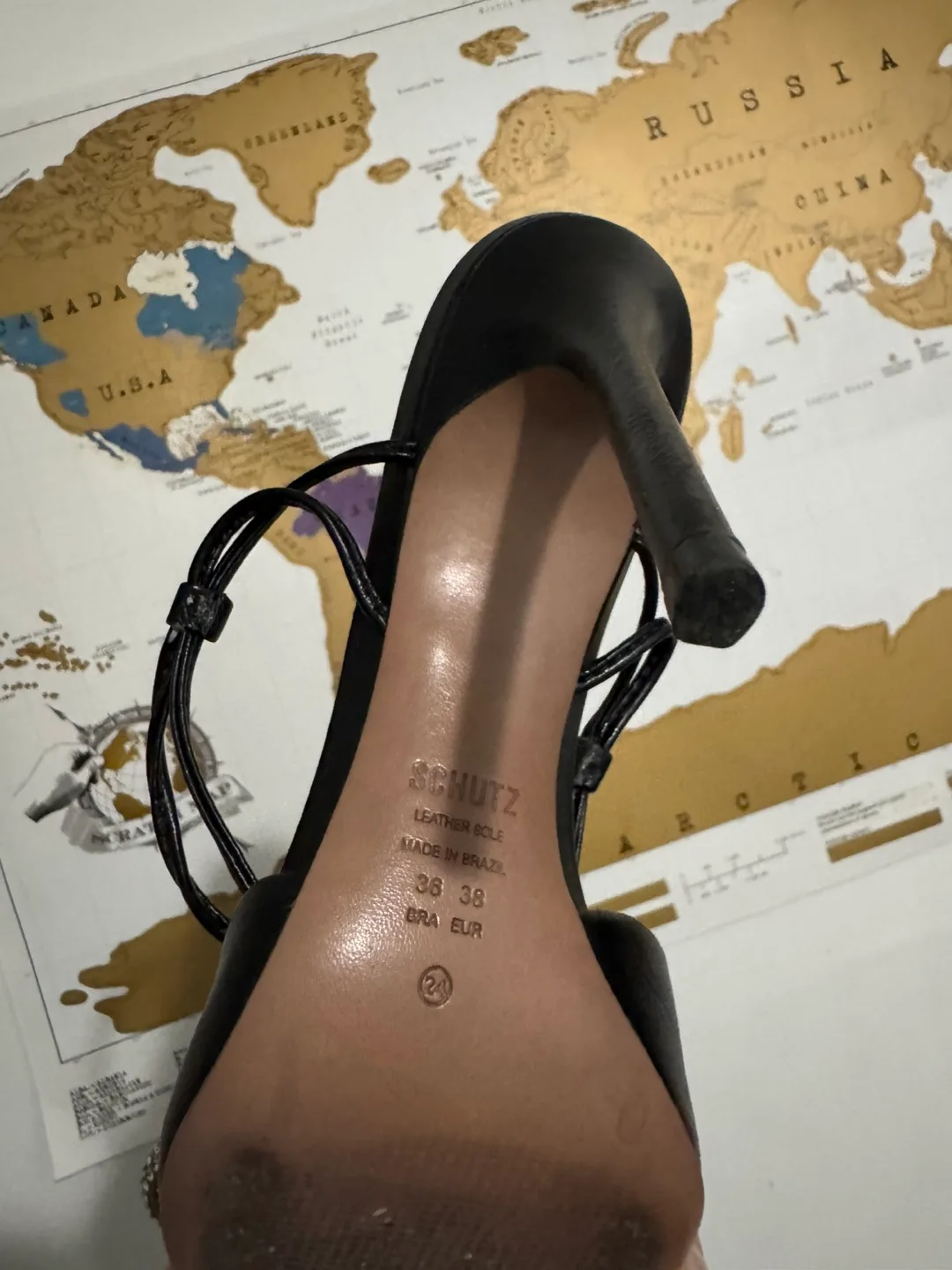 Schutz Black Bow Heels Size 36 image indicator(3)