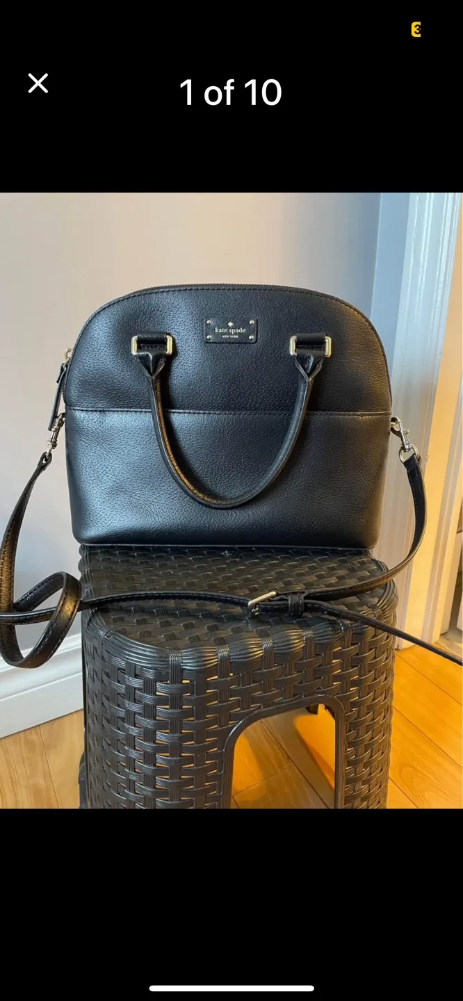 Kate Spade New York Black Leather Handbag thumbnail