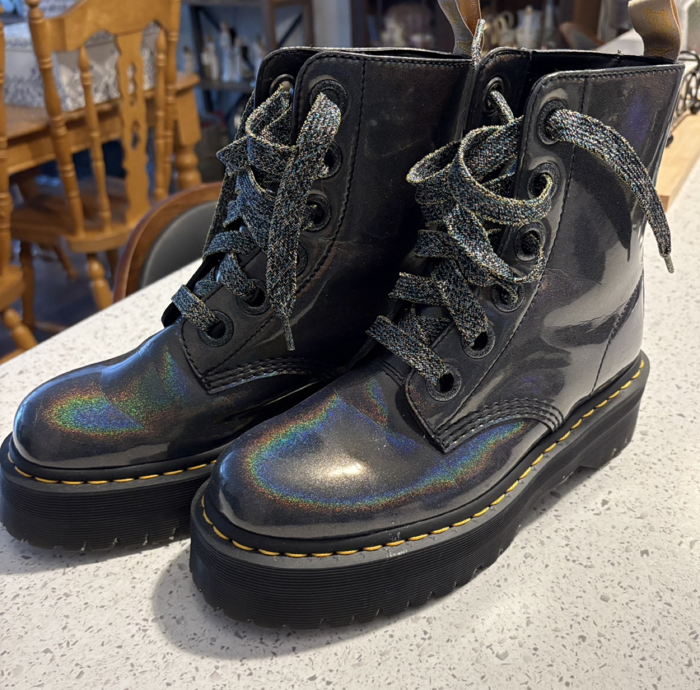 Dr. Martens Vegan Molly Boots - iridescent