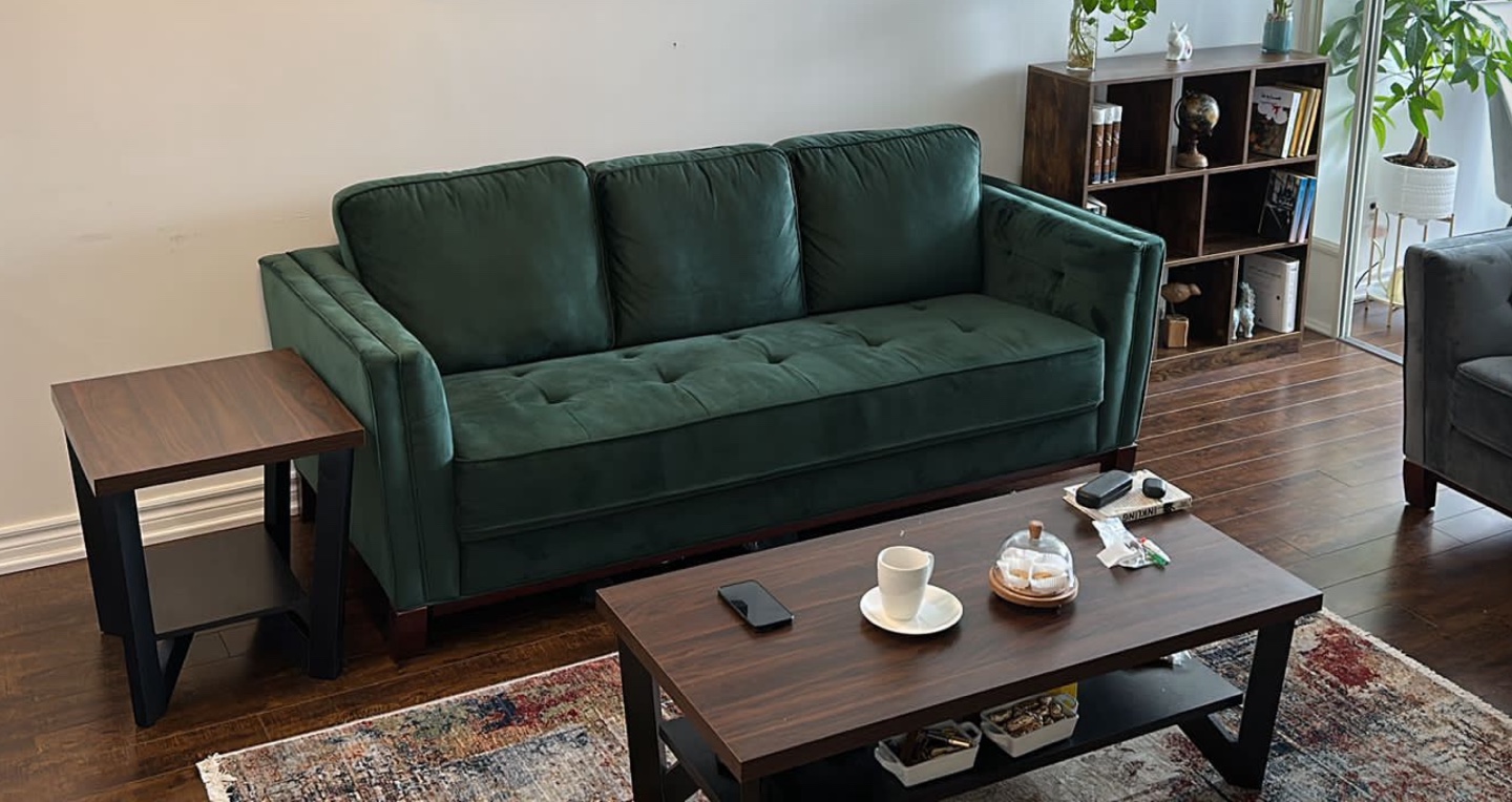 3-Piece Coffee Table Set - Dark Walnut and Black - photo 3