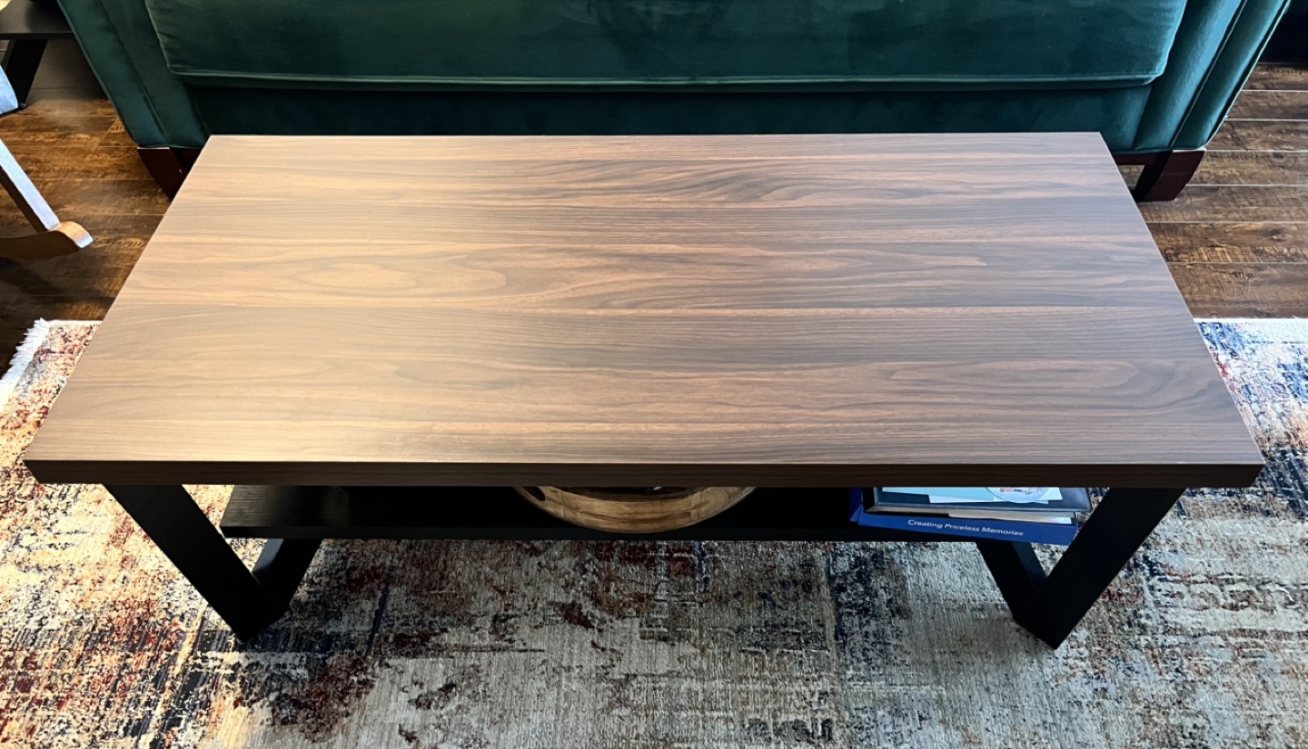3-Piece Coffee Table Set - Dark Walnut and Black - photo 5